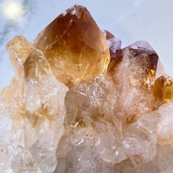 Vibrant Heat Treated Amethyst Druzy Crystal Cluster Meditation Home Desk Decor - Picture 12 of 14